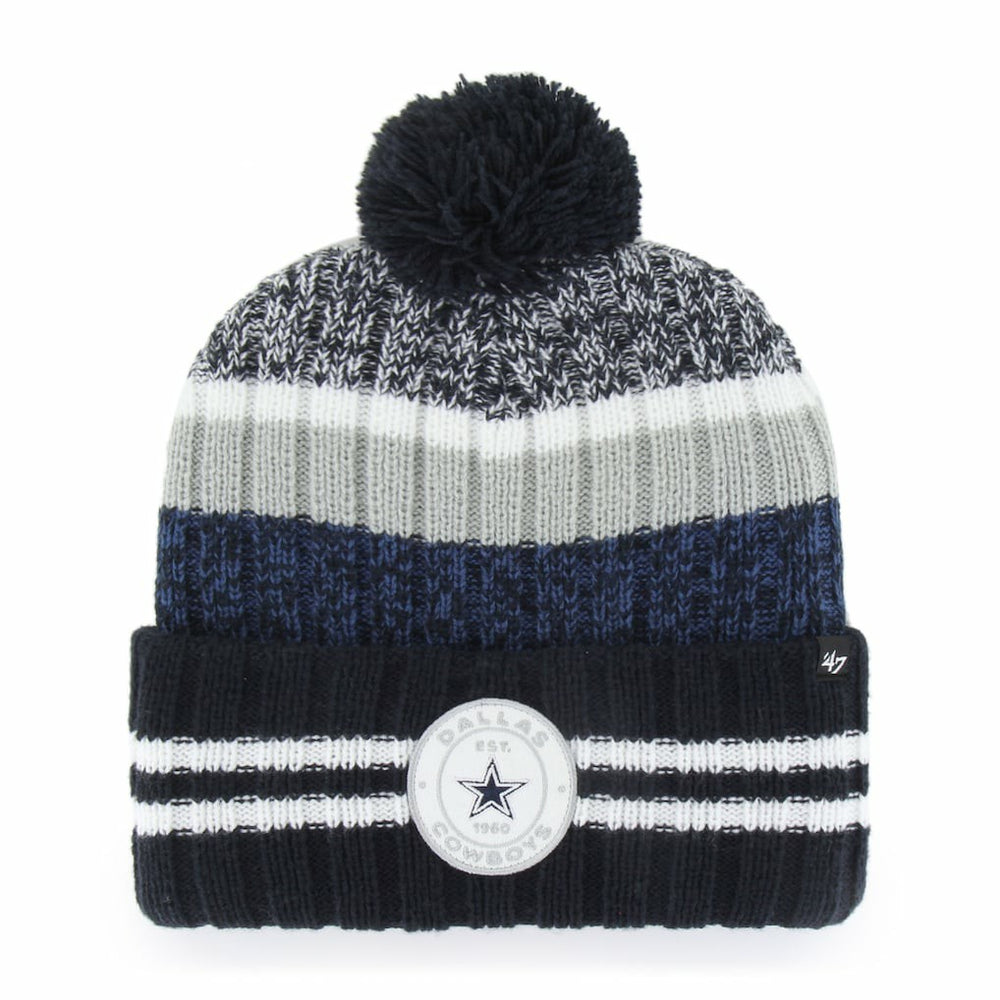 47 brand Dallas Cowboys '47 Quiver Cuffed Pom Knit Hat Navy