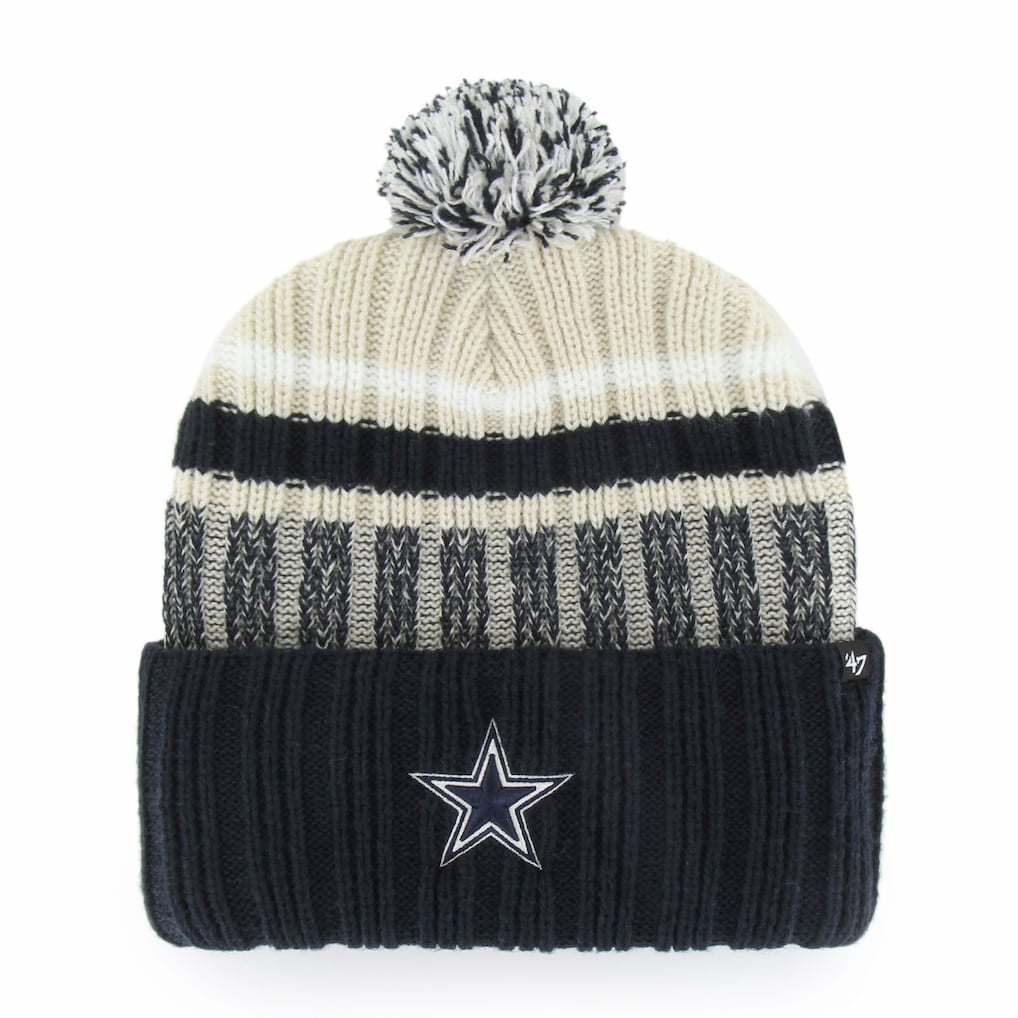 47 brand Dallas Cowboys '47 Long Range Cuffed Knit Hat with Pom Navy