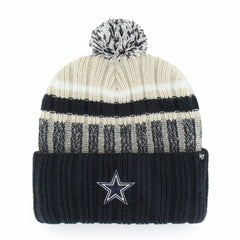 47 brand Dallas Cowboys '47 Long Range Cuffed Knit Hat with Pom Navy