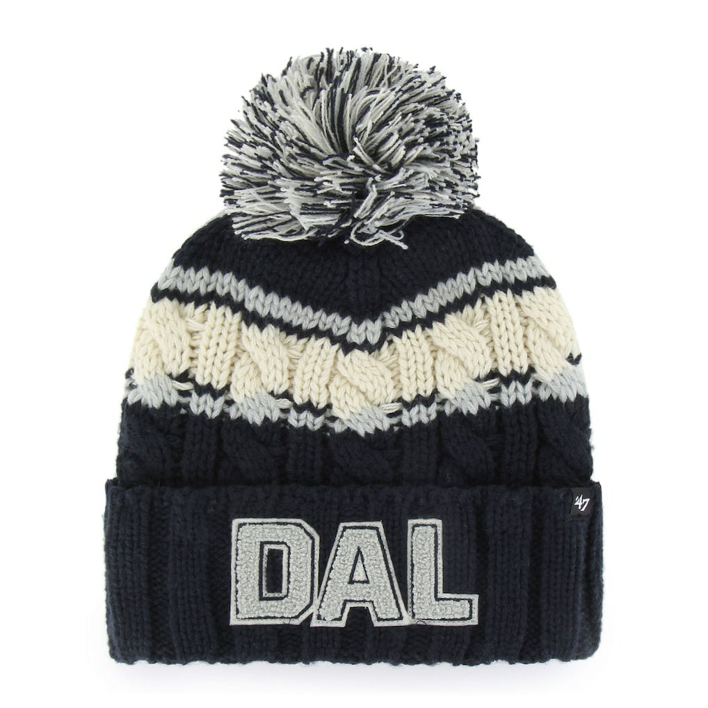47 brand Dallas Cowboys '47 Women's Emma Cuffed Knit Hat with Pom Navy