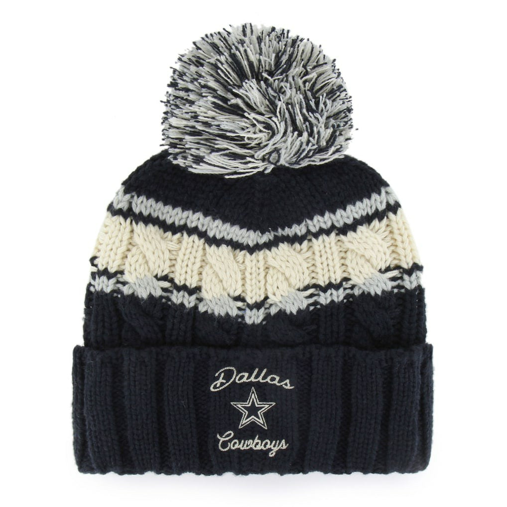 47 brand Dallas Cowboys '47 Women's Emma Cuffed Knit Hat with Pom Navy
