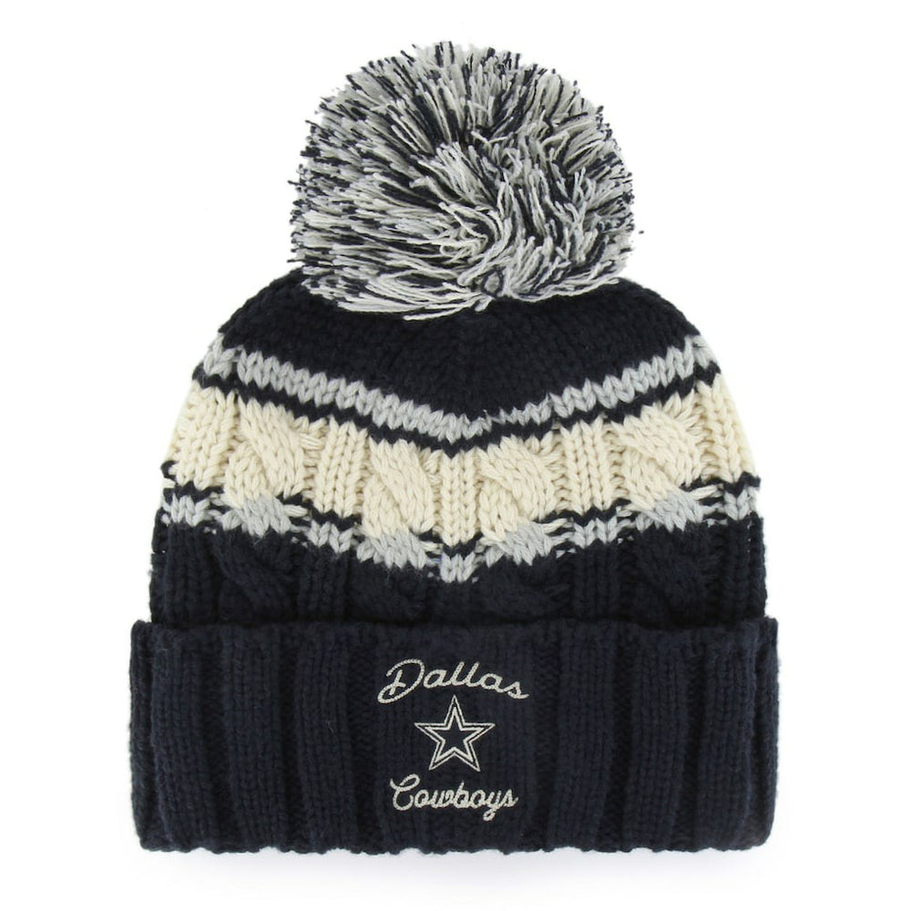 47 brand Dallas Cowboys '47 Women's Emma Cuffed Knit Hat with Pom Navy