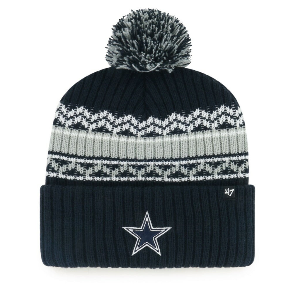 47 brand Dallas Cowboys '47 Youth Polar Vortex Cuffed Knit Hat with Pom Navy