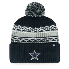 47 brand Dallas Cowboys '47 Youth Polar Vortex Cuffed Knit Hat with Pom Navy