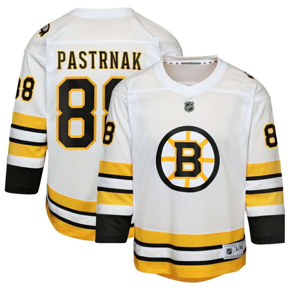 David Pastrnak Boston Bruins Youth Home Replica Player Jersey - White - NHL 202588593