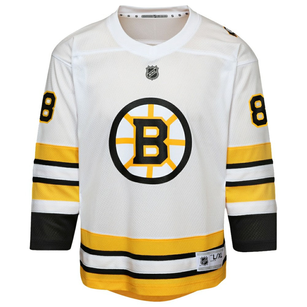 David Pastrnak Boston Bruins Youth Home Replica Player Jersey - White - NHL 202588593