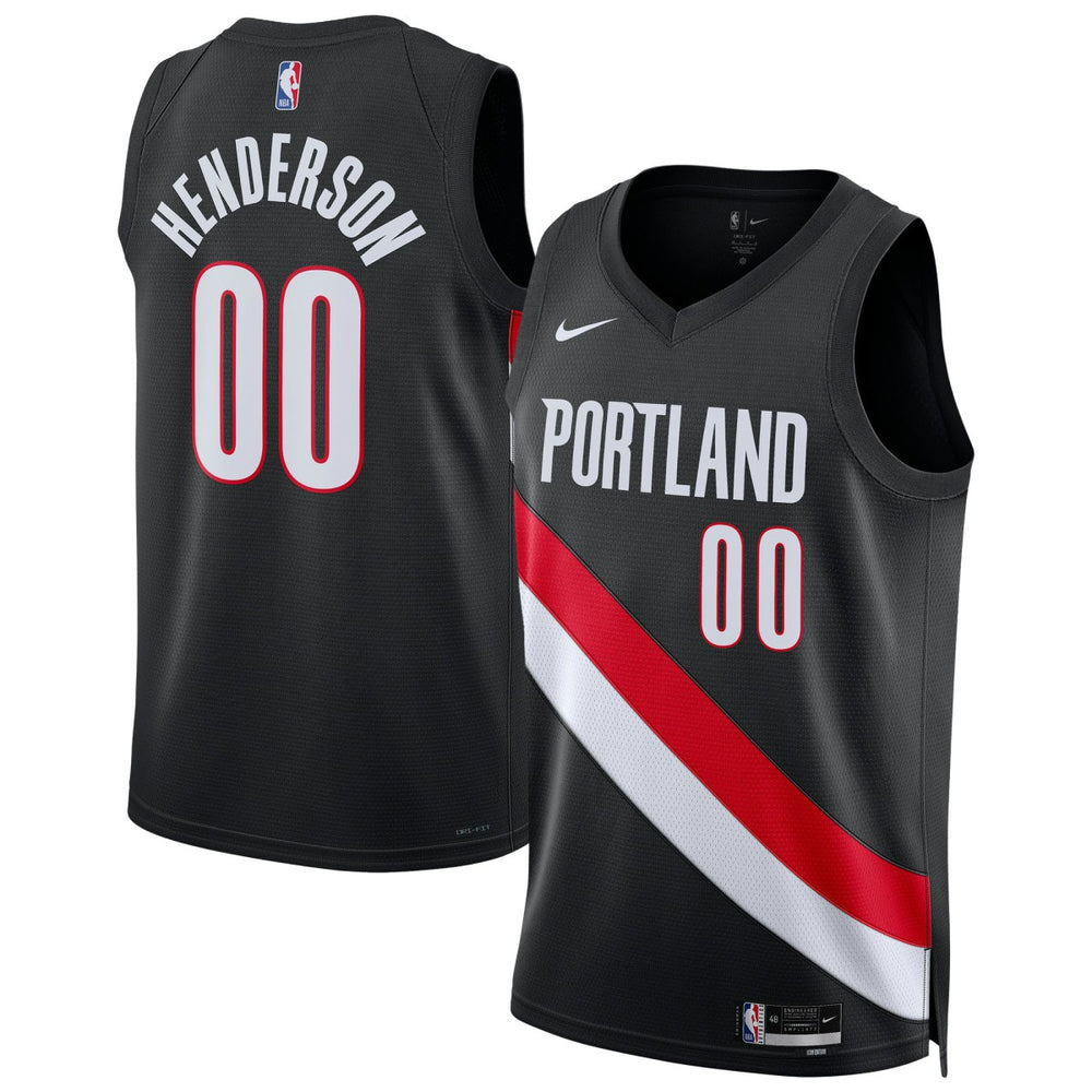 Scoot Henderson Portland Trail Blazers Unisex Swingman Jersey Icon Edition Black | Nike US