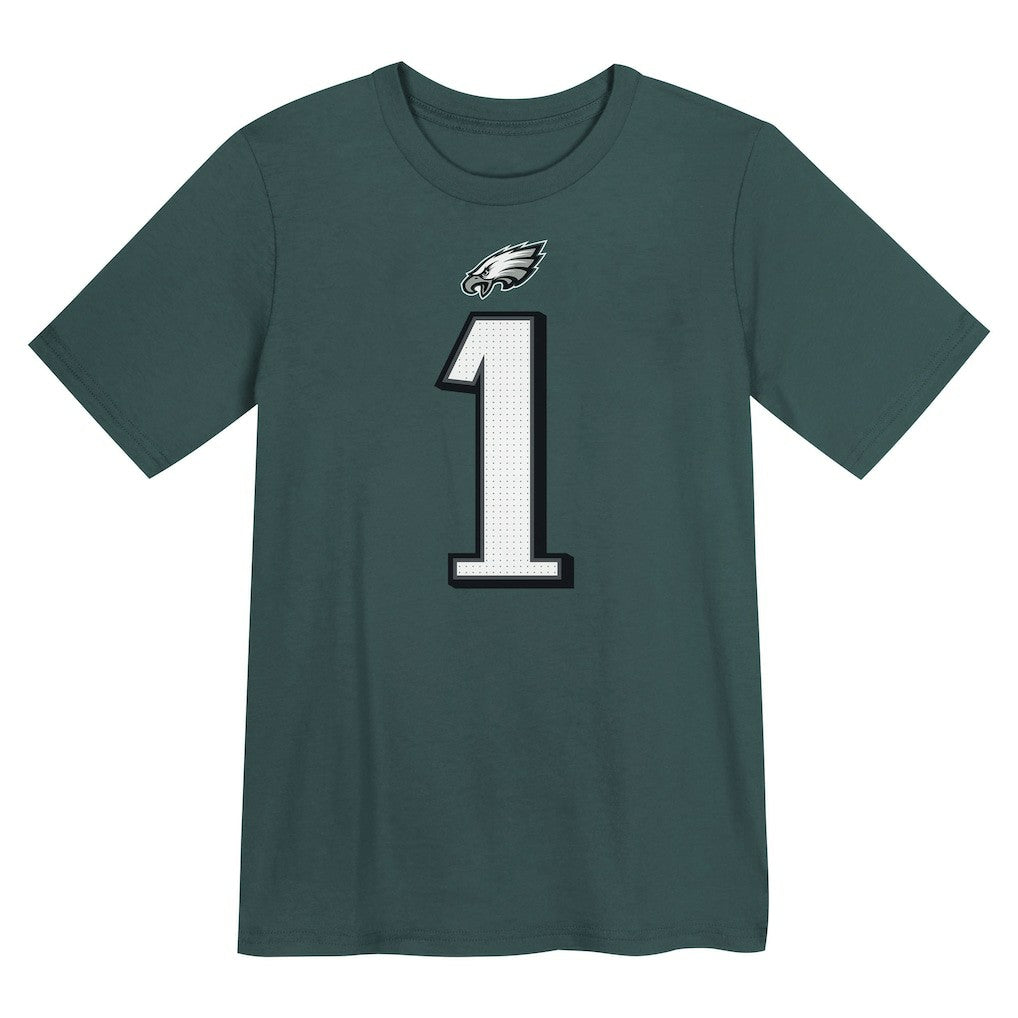Nike Jalen Hurts Philadelphia Eagles Preschool Player Name & Number T-Shirt Midnight Green