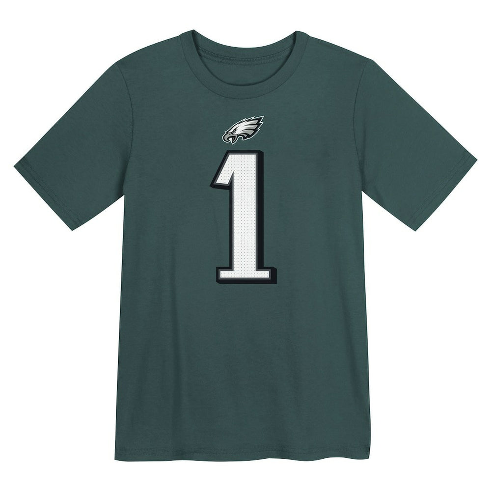 Nike Jalen Hurts Philadelphia Eagles Preschool Player Name & Number T-Shirt Midnight Green