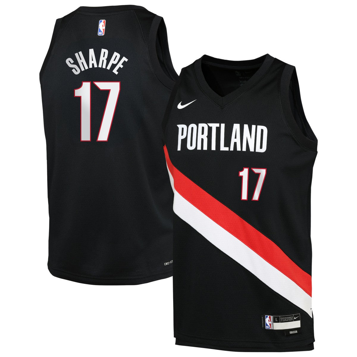 Shaedon Sharpe Portland Trail Blazers Youth Icon Edition Swingman Jersey Black | Nike