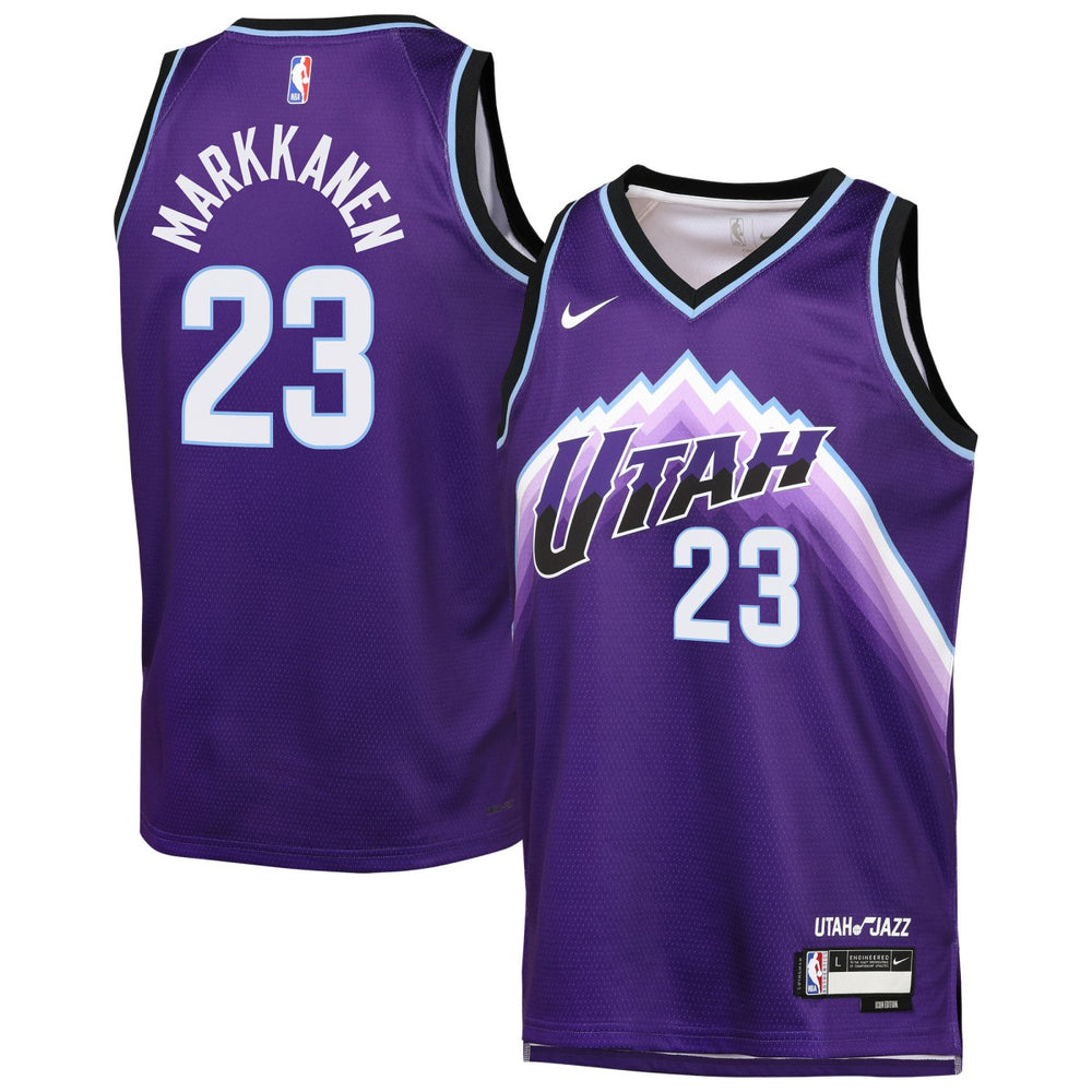 Lauri Markkanen Utah Jazz Youth Icon Edition Swingman Jersey Purple | Nike outlet