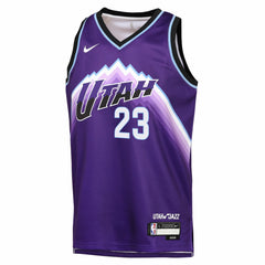 Lauri Markkanen Utah Jazz Youth Icon Edition Swingman Jersey Purple | Nike outlet