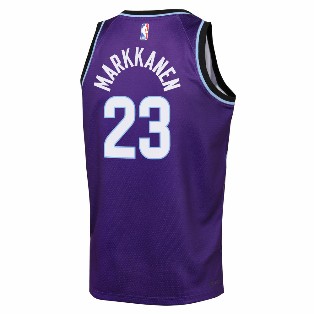 Lauri Markkanen Utah Jazz Youth Icon Edition Swingman Jersey Purple | Nike outlet