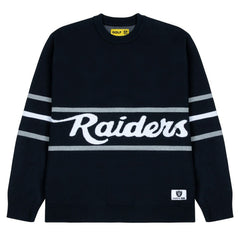 Las Vegas Raiders GOLF WANG Jacquard Pullover Sweater Black