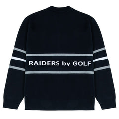 Las Vegas Raiders GOLF WANG Jacquard Pullover Sweater Black
