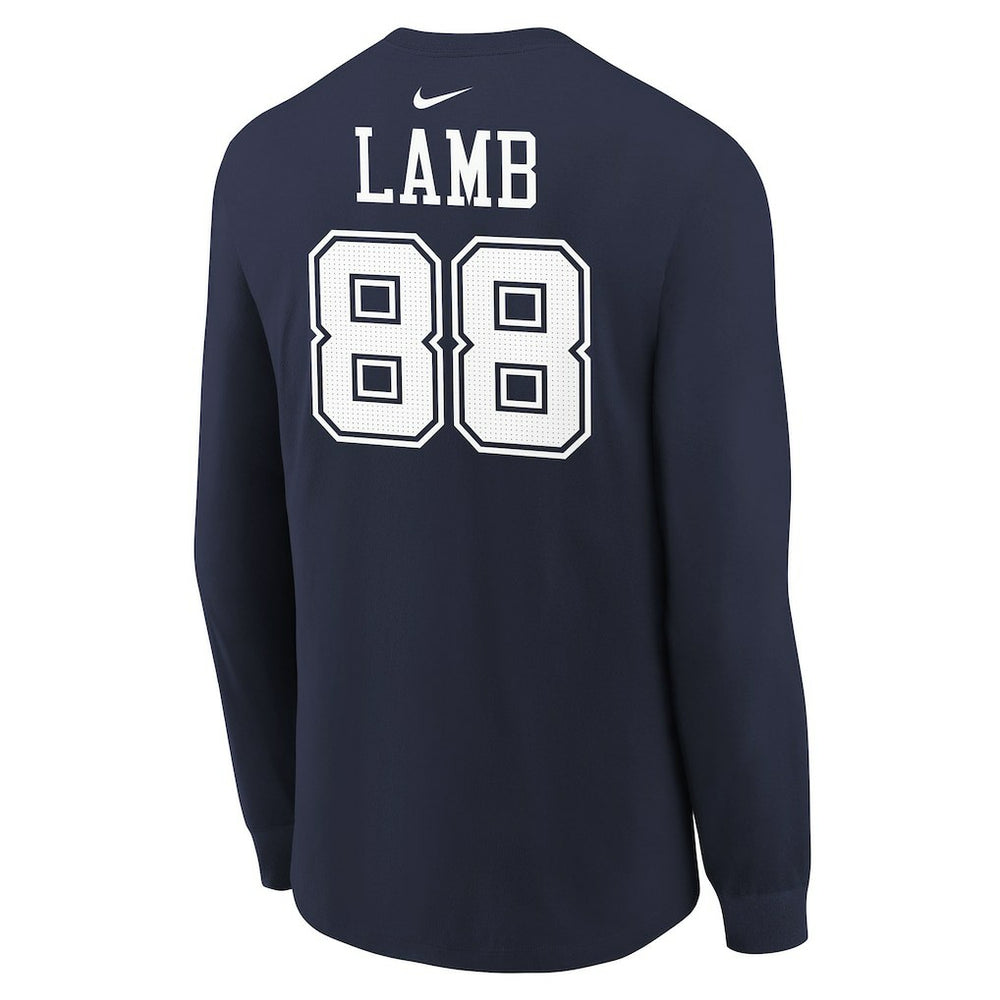 Nike CeeDee Lamb Dallas Cowboys Youth Player Name & Number Long Sleeve T-Shirt Navy