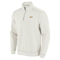 Baltimore Orioles Tommy Bahama Sport Tobago Bay Tri-Blend Half-Zip Sweatshirt - Cream - MLB Online