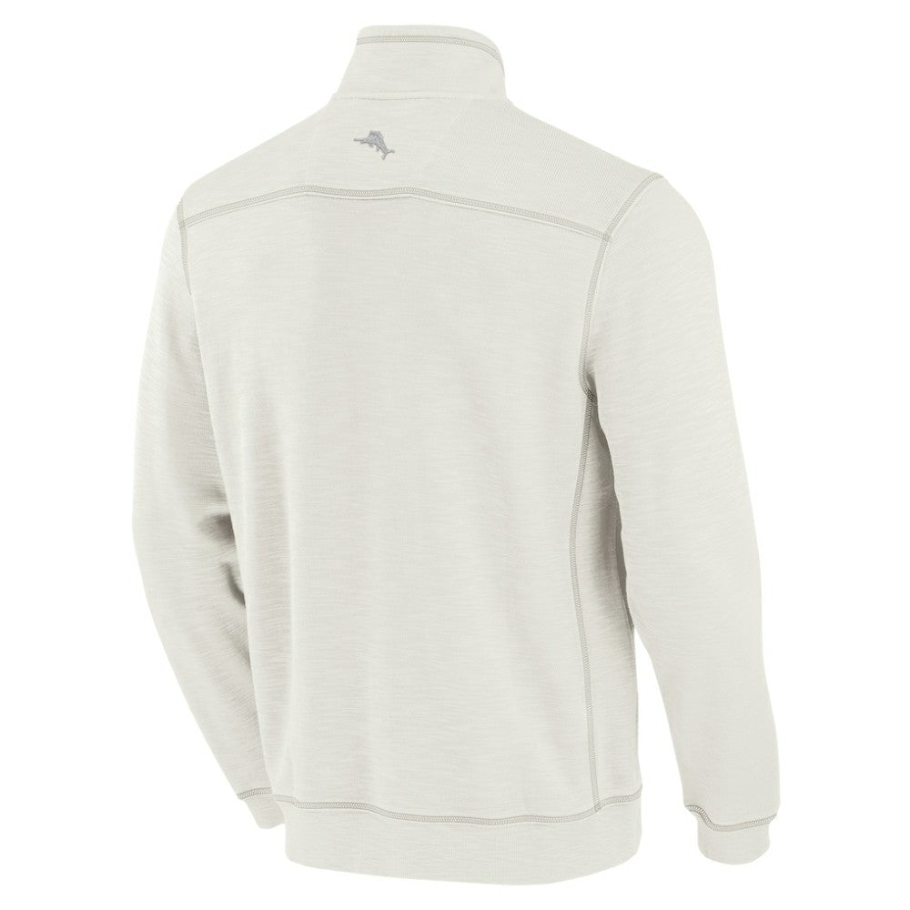 Boston Red Sox Tommy Bahama Sport Tobago Bay Tri-Blend Half-Zip Sweatshirt - Cream - MLB on Sale