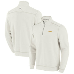 San Diego Padres Tommy Bahama Sport Tobago Bay Tri-Blend Half-Zip Sweatshirt - Cream - MLB Discount