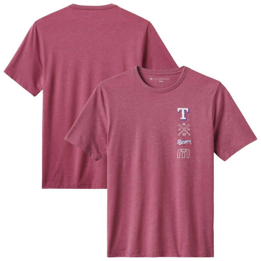 Texas Rangers TravisMathew Sunset Slam 2.0 T-Shirt - Heather Red - MLB on Sale