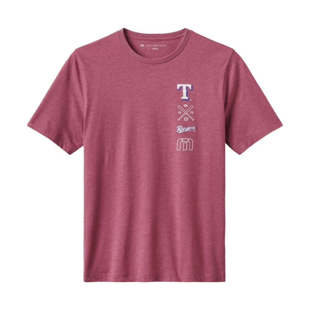 Texas Rangers TravisMathew Sunset Slam 2.0 T-Shirt - Heather Red - MLB on Sale