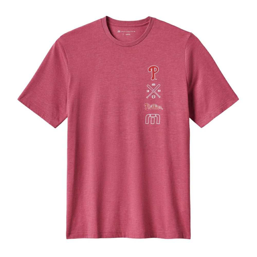 Philadelphia Phillies TravisMathew Sunset Slam 2.0 T-Shirt - Red - MLB Lifestyle