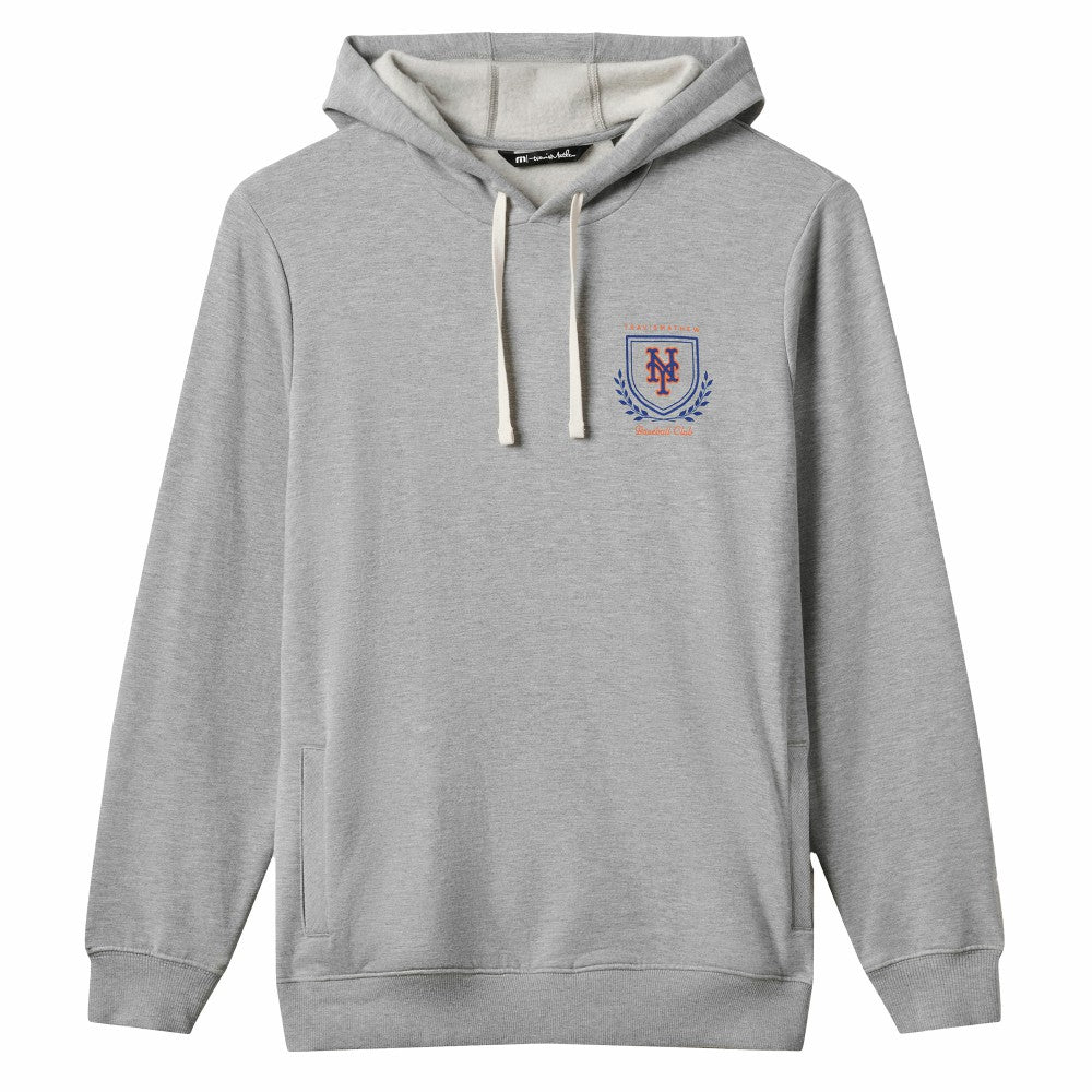 New York Mets TravisMathew Fleece Stadium Hoodie - Gray - MLB Lifestyle