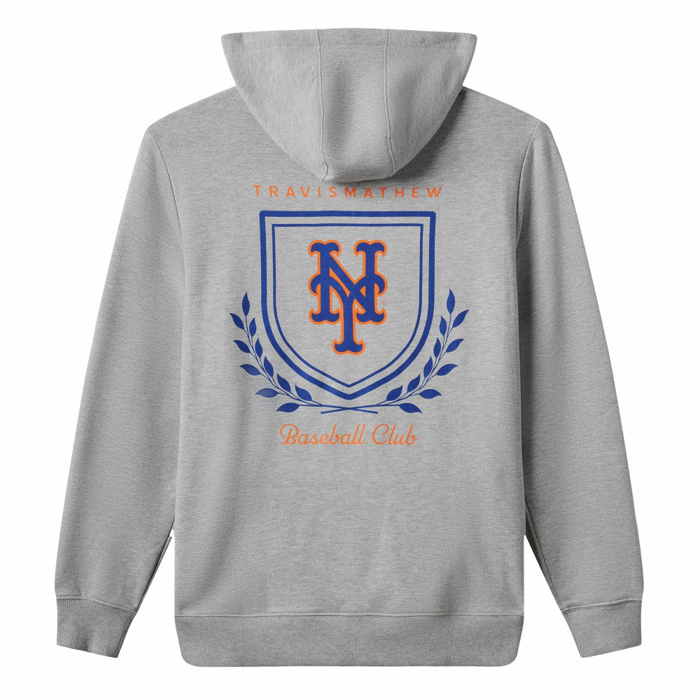 New York Mets TravisMathew Fleece Stadium Hoodie - Gray - MLB Lifestyle