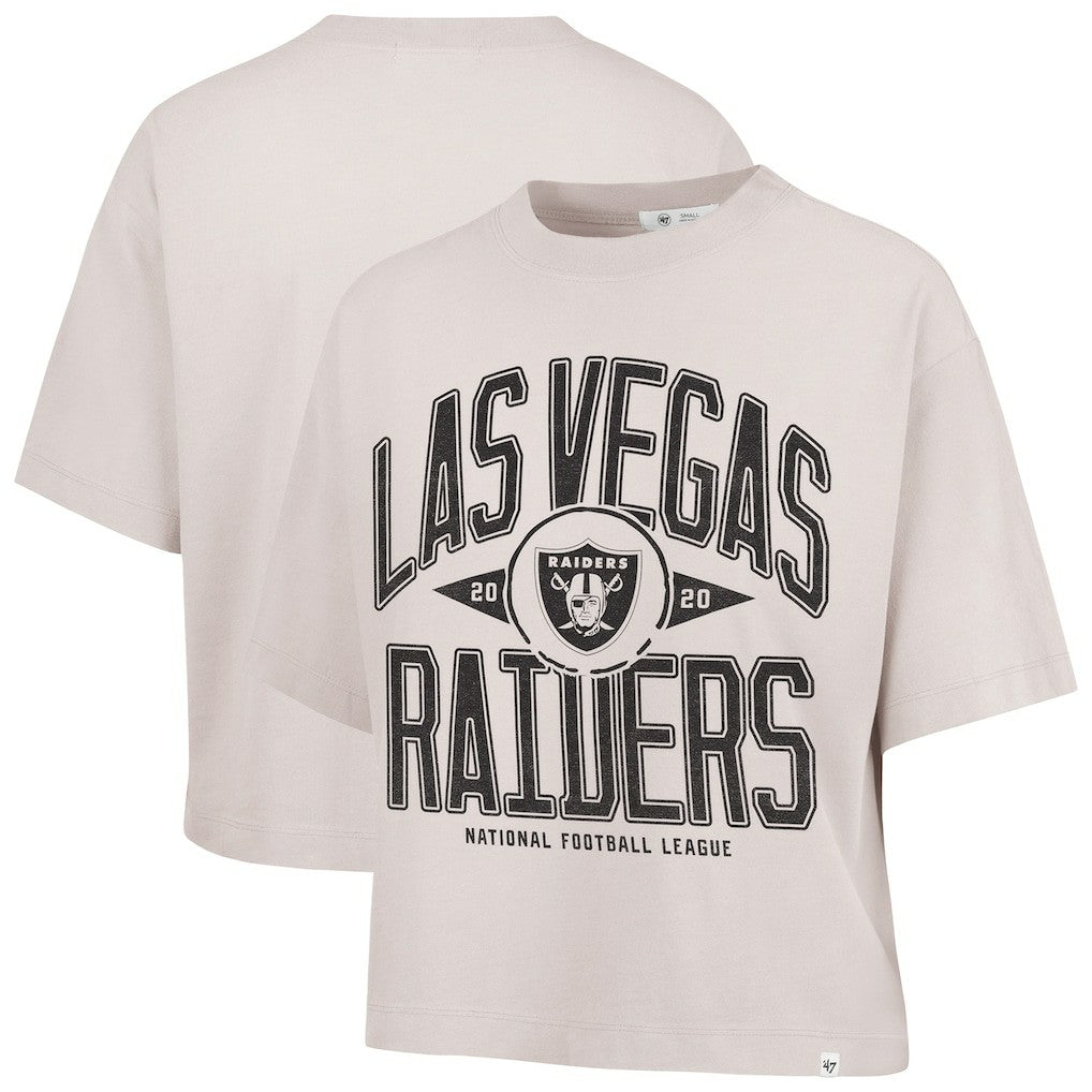 47 brand Las Vegas Raiders '47 Women's Cropped Windthrow Ravine T-Shirt Natural
