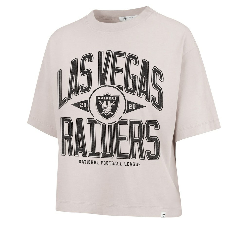 47 brand Las Vegas Raiders '47 Women's Cropped Windthrow Ravine T-Shirt Natural