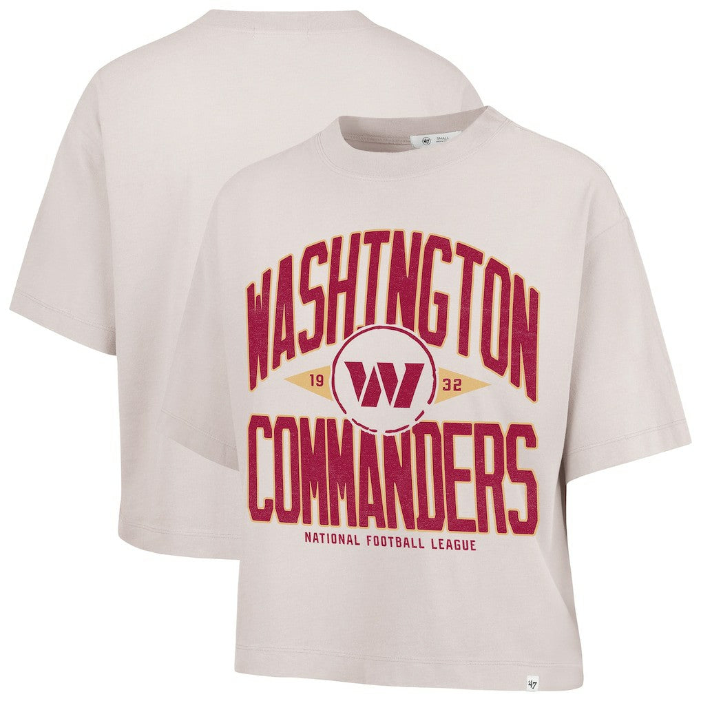 47 brand Washington Commanders '47 Women's Cropped Windthrow Ravine T-Shirt Natural
