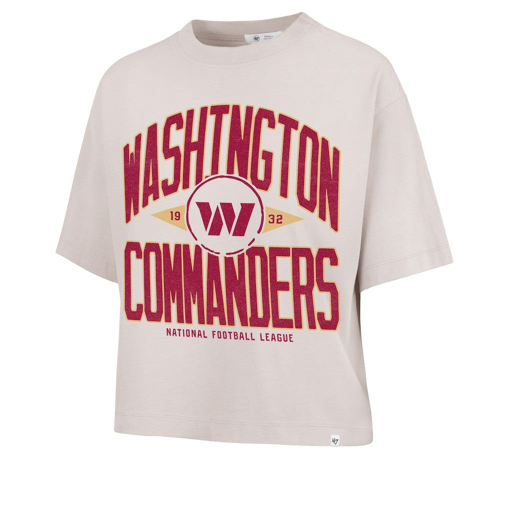 47 brand Washington Commanders '47 Women's Cropped Windthrow Ravine T-Shirt Natural