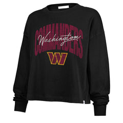 47 brand Washington Commanders '47 Women's Muse Sydney Long Sleeve Cropped T-Shirt Black