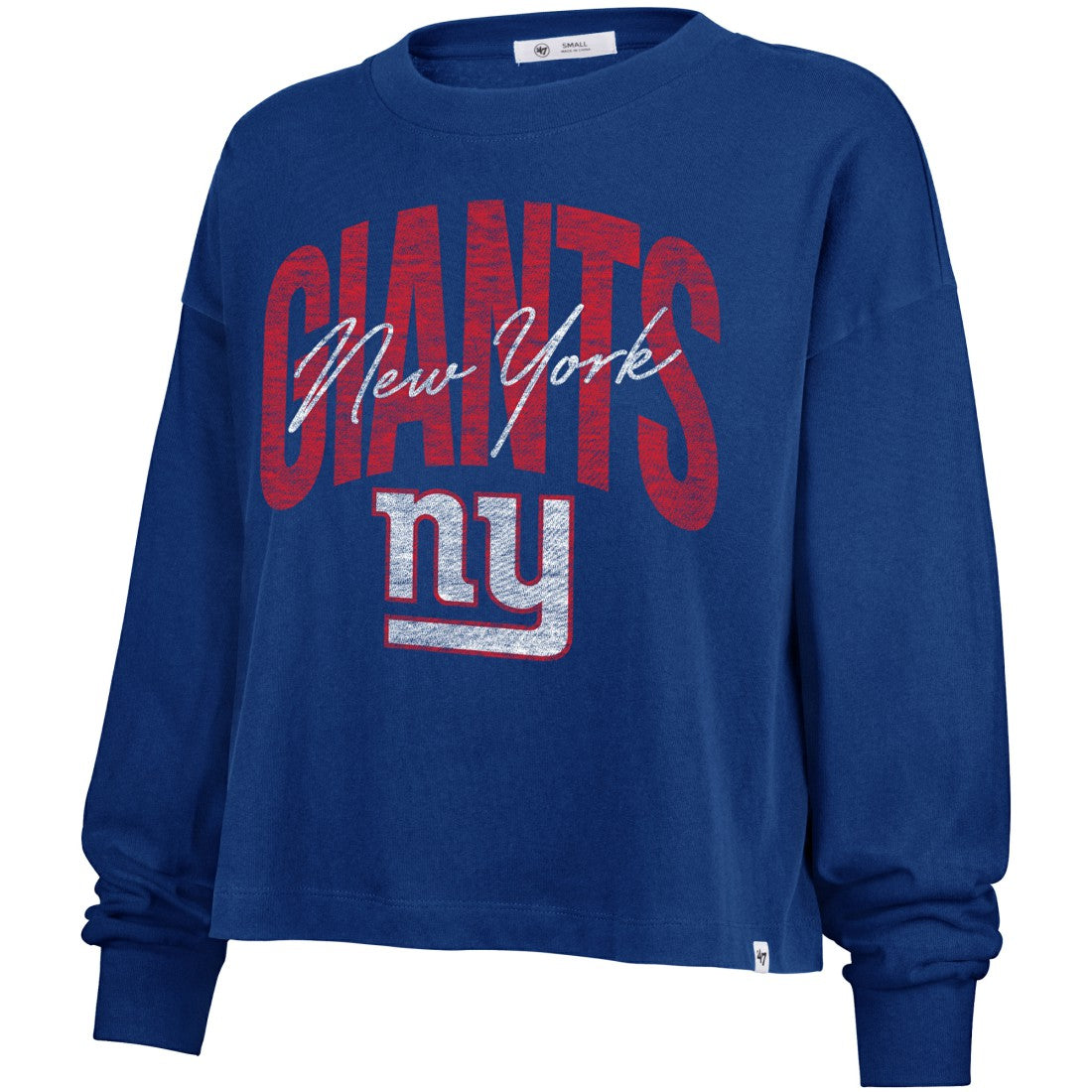 47 brand New York Giants '47 Women's Muse Sydney Long Sleeve Cropped T-Shirt Royal