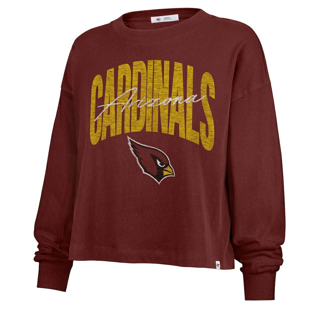 47 brand Arizona Cardinals '47 Women's Muse Sydney Long Sleeve Cropped T-Shirt Cardinal