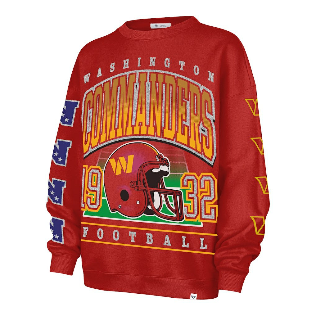47 brand Washington Commanders '47 Women's Go Big Oversized Pullover Sweatshirt Burgundy