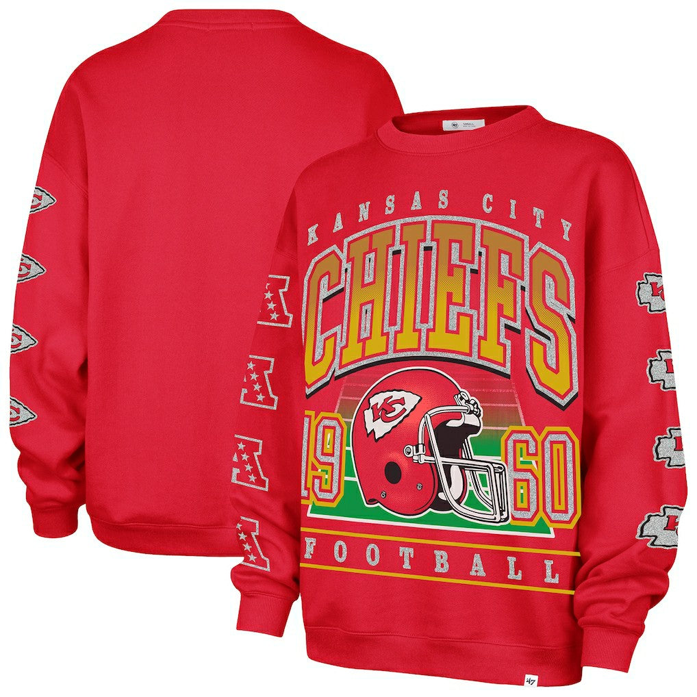 47 brand Kansas City Chiefs '47 Women's Go Big Oversized Pullover Sweatshirt Red