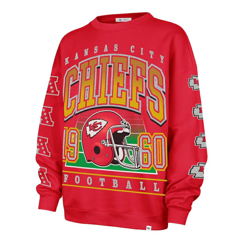 47 brand Kansas City Chiefs '47 Women's Go Big Oversized Pullover Sweatshirt Red