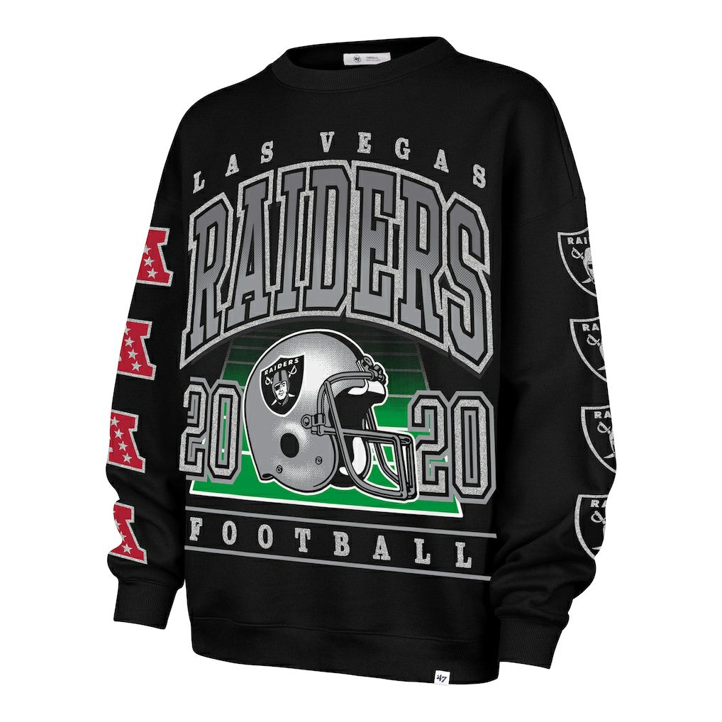 47 brand Las Vegas Raiders '47 Women's Go Big Oversized Pullover Sweatshirt Black