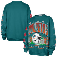 47 brand Miami Dolphins '47 Women's Go Big Oversized Pullover Sweatshirt Aqua