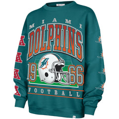 47 brand Miami Dolphins '47 Women's Go Big Oversized Pullover Sweatshirt Aqua