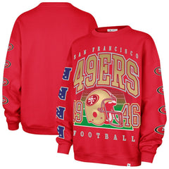 47 brand San Francisco 49ers '47 Women's Go Big Oversized Pullover Sweatshirt Scarlet