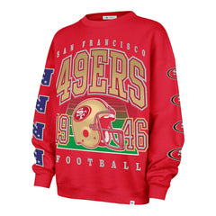 47 brand San Francisco 49ers '47 Women's Go Big Oversized Pullover Sweatshirt Scarlet