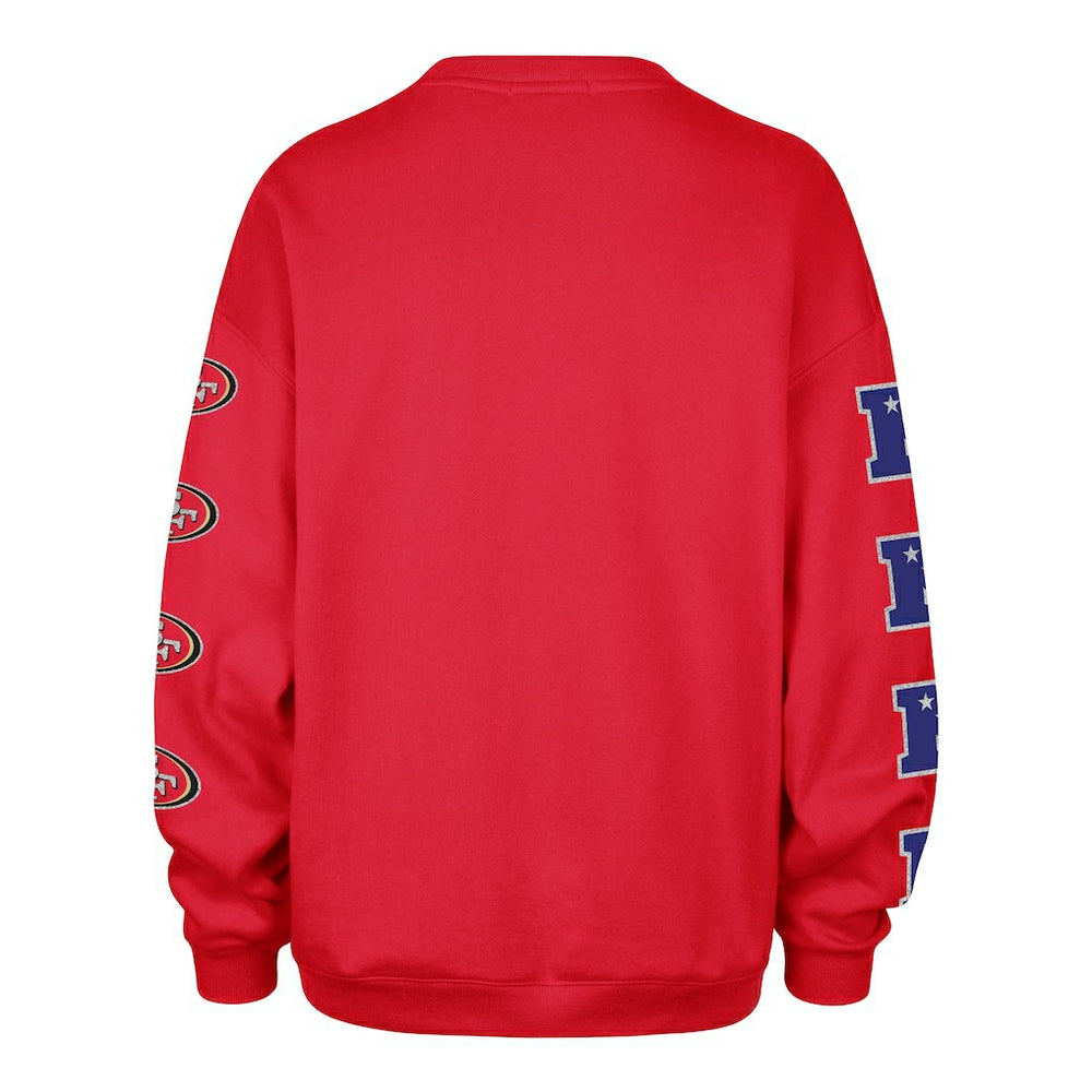 47 brand San Francisco 49ers '47 Women's Go Big Oversized Pullover Sweatshirt Scarlet