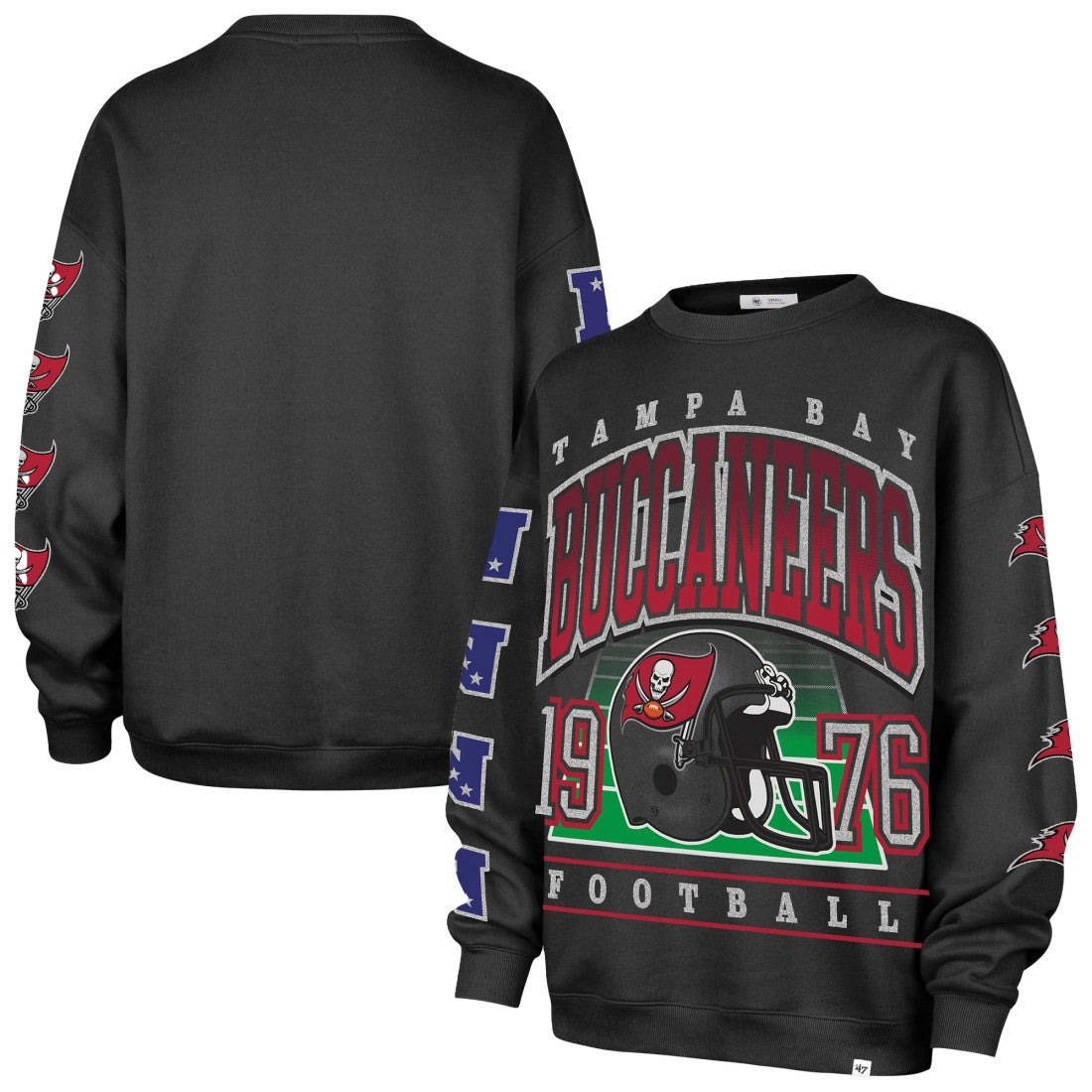 47 brand Tampa Bay Buccaneers '47 Women's Go Big Oversized Pullover Sweatshirt Charcoal