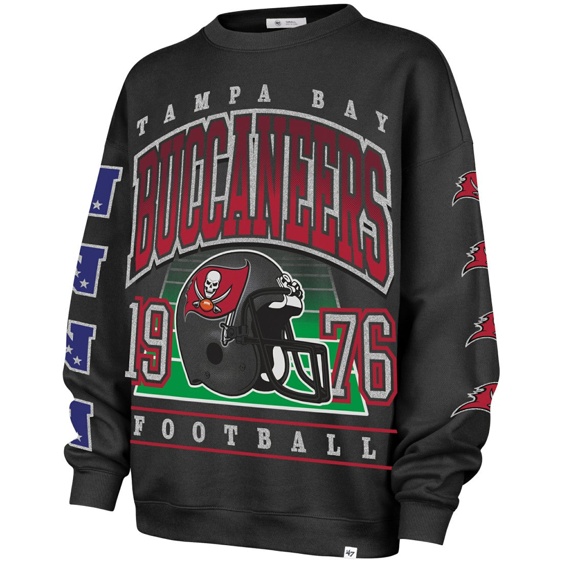 47 brand Tampa Bay Buccaneers '47 Women's Go Big Oversized Pullover Sweatshirt Charcoal