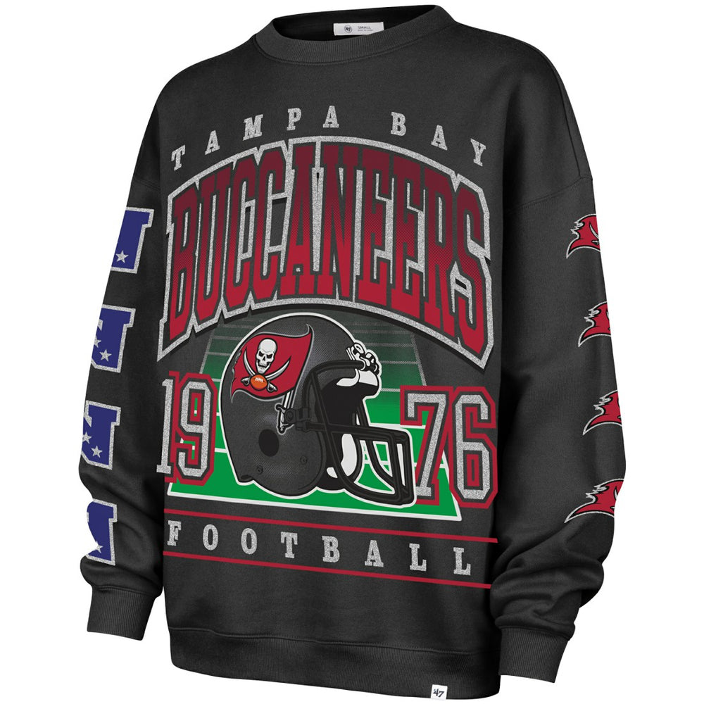 47 brand Tampa Bay Buccaneers '47 Women's Go Big Oversized Pullover Sweatshirt Charcoal
