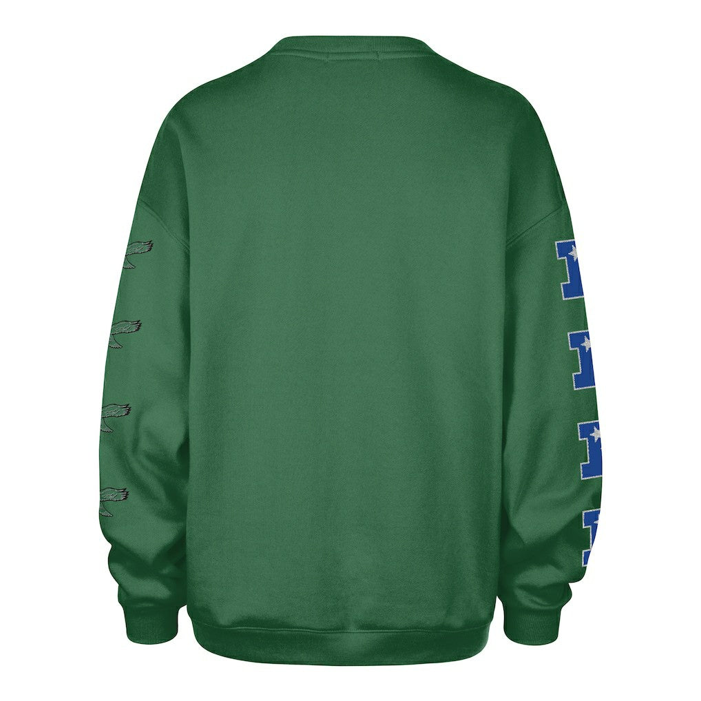 47 brand Philadelphia Eagles '47 Women's Go Big Oversized Pullover Sweatshirt Kelly Green