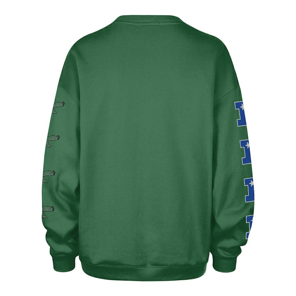 47 brand Philadelphia Eagles '47 Women's Go Big Oversized Pullover Sweatshirt Kelly Green