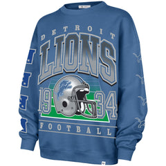 47 brand Detroit Lions '47 Women's Go Big Oversized Pullover Sweatshirt Blue